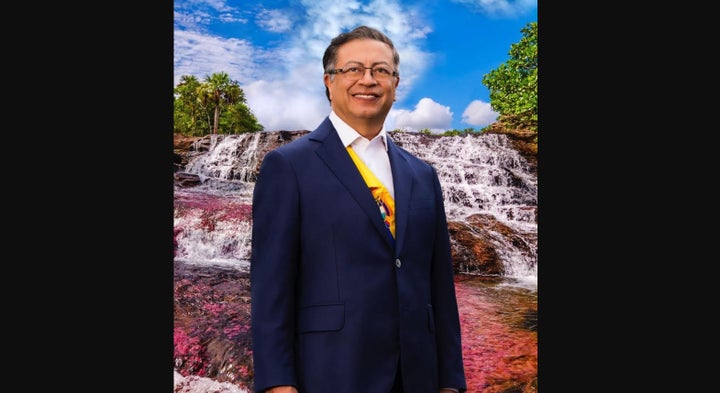La fotografía publicada por el presidente electo de Colombia, Gustavo Petro.