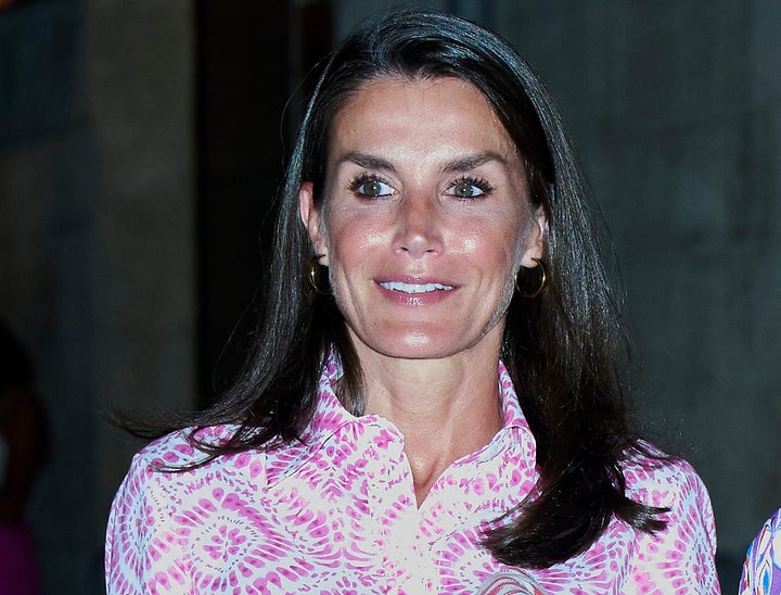 Letizia a la salida del restaurante de comida americana Beatnik este domingo.
