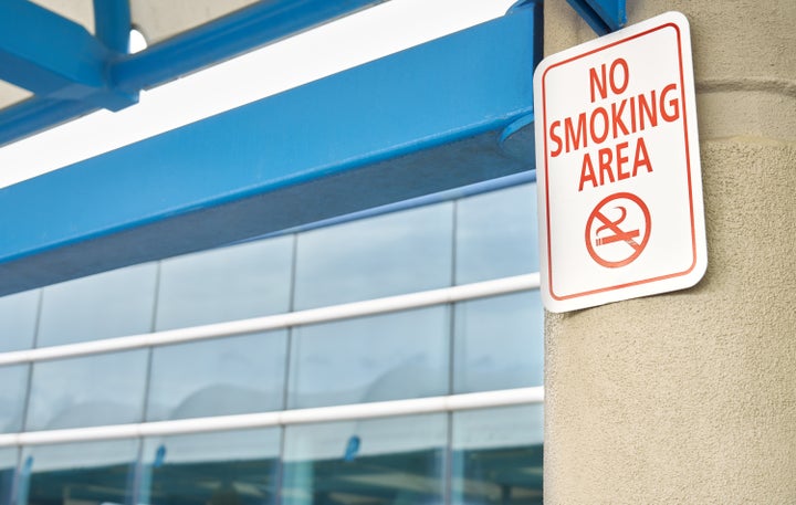 No smoking area sign at the airport