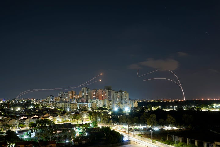 Israel's Iron Dome anti-missile system fires to intercept rockets launched from the Gaza Strip towards Israel just before a cease-fire between Palestinians and Israel takes effect, in Ashkelon southern Israel, on Aug. 7, 2022. A cease-fire between Israel and Palestinian militants has taken effect in a bid to end nearly three days of violence that has killed dozens of Palestinians.