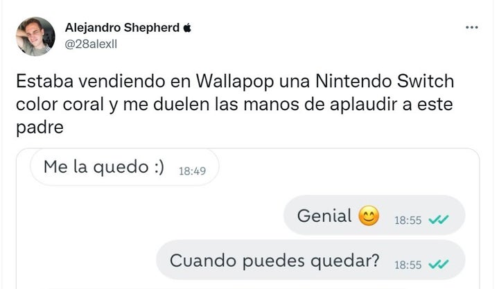 La conversación viral de Wallapop.