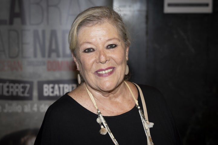 Maria Garralón durante el estreno de la obra de teatro 'Palabras encadenadas'.