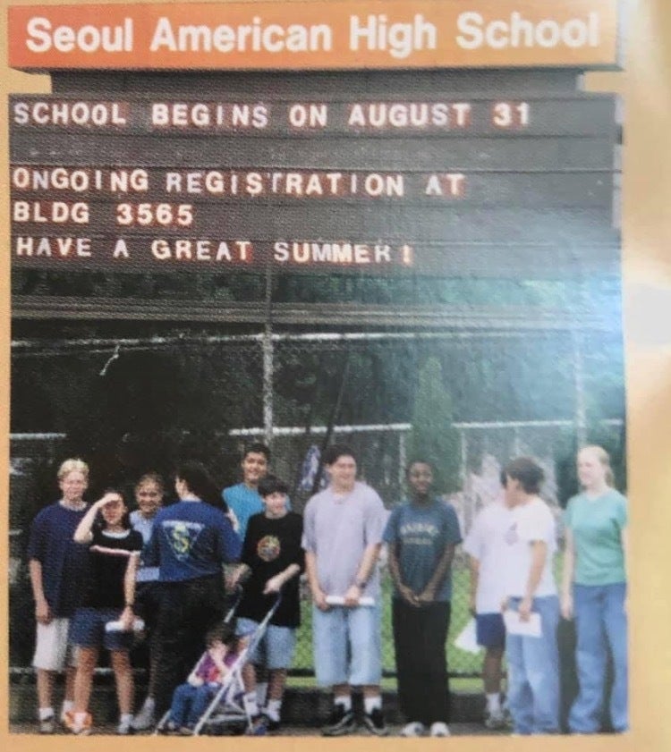 Kyle Raymond Fitzpatrick's classmates at a South Korea high school.