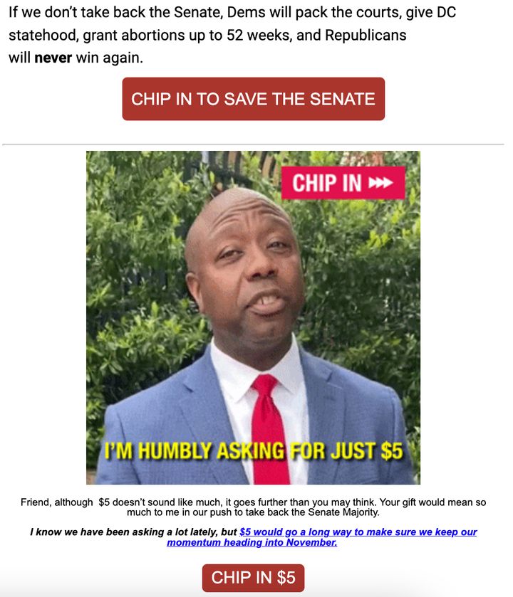 Sen. Tim Scott (R-S.C.) warned that Democrats want abortions "up to 52 weeks."
