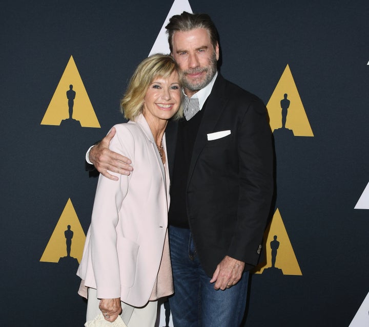 Olivia Newton-John and John Travolta celebrating 40 years of Grease in 2018