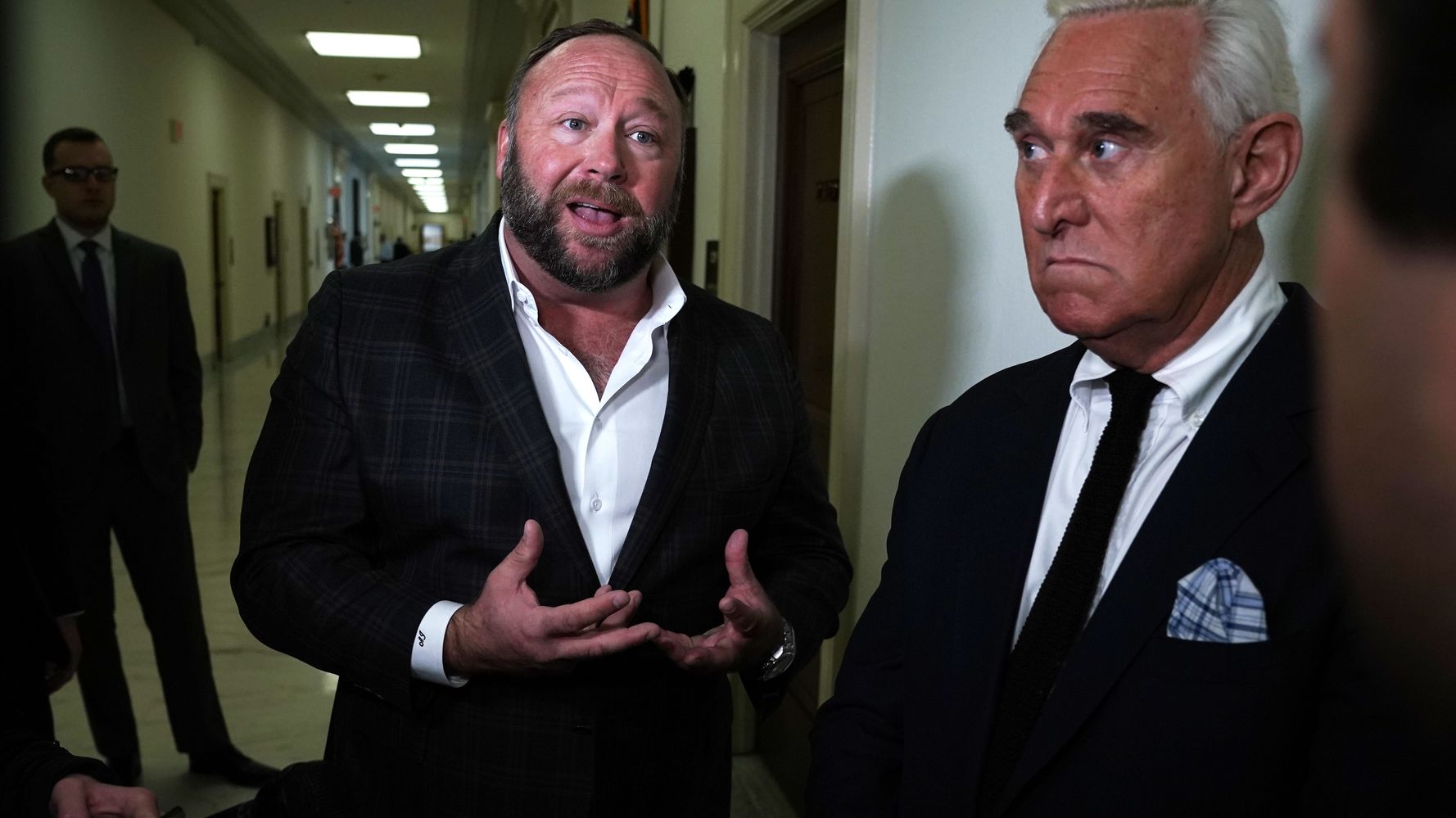 Alex Jones sent ‘intimate photo’ of his wife to Roger Stone, says lawyer