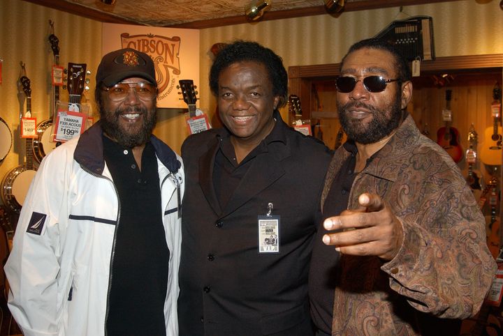 Eddie Holland, Lamont Dozier and Brian Holland pictured together in 2003