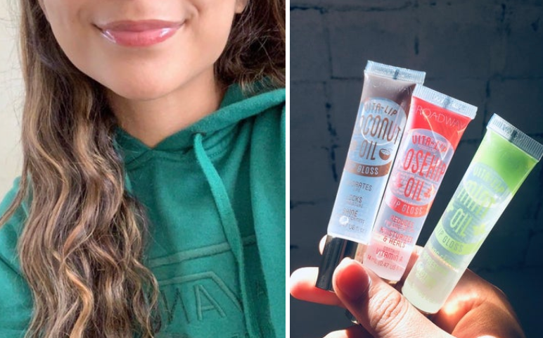 Broadway's long-lasting clear lip gloss set