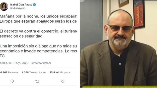 El tuit de Ayuso y Antón Losada.