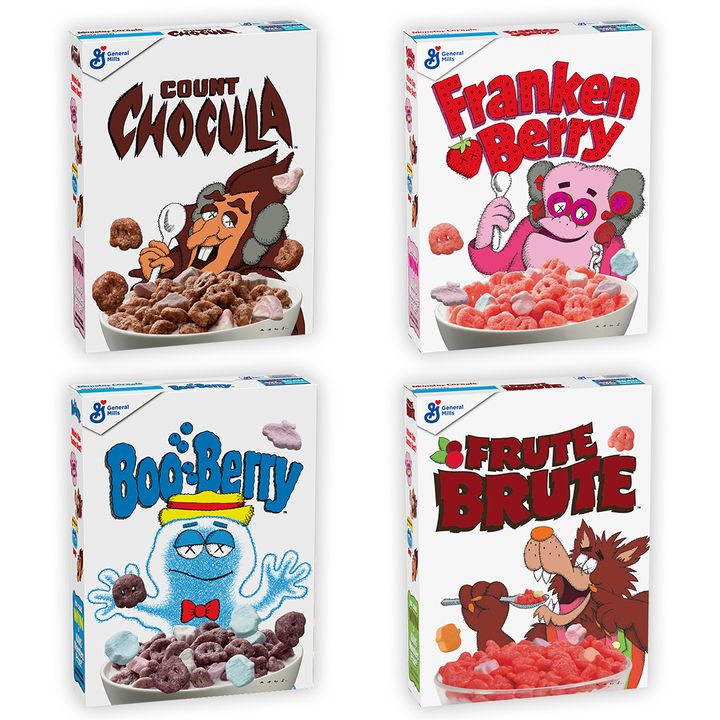 The Monster Cereals' boxes will feature new designs by New York-based artist KAWS.