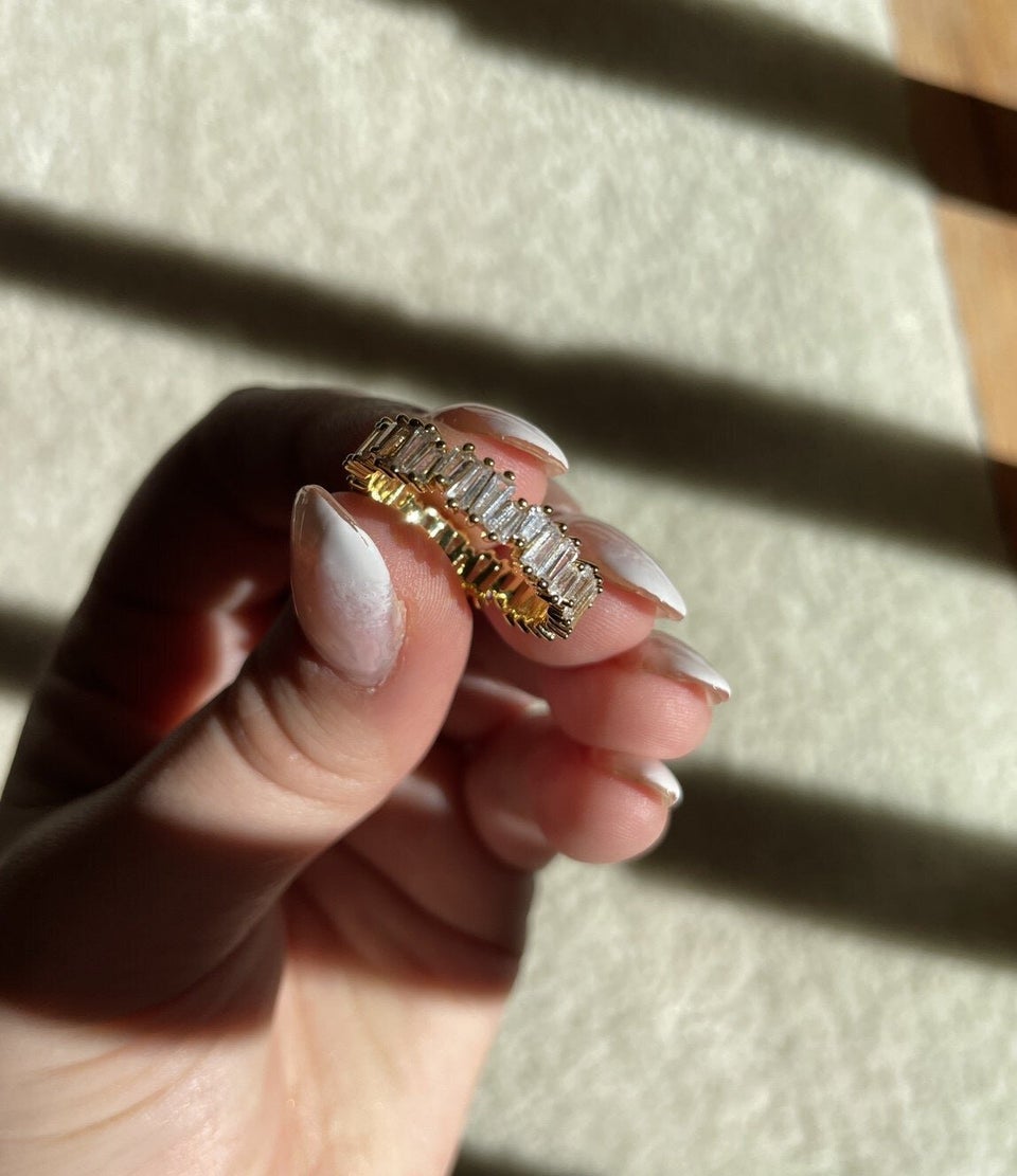 An affordable baguette ring