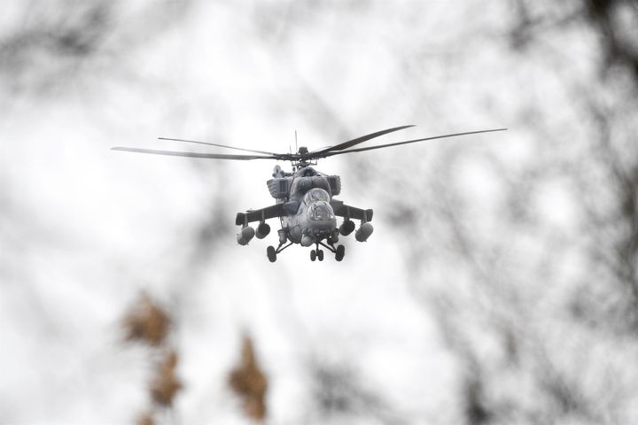 Helicóptero militar ruso.