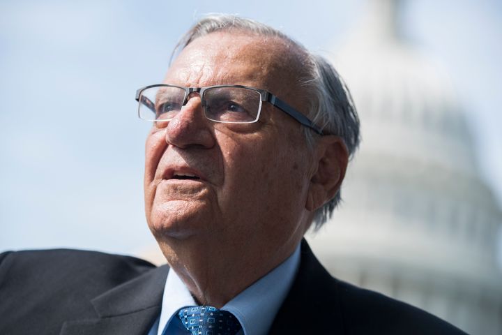 Joe Arpaio, the former sheriff of Maricopa County, Ariz., attends a rally with Angel Families on the East Front of the Capitol, to highlight crimes committed by illegal immigrants in the U.S., on September 7, 2018.