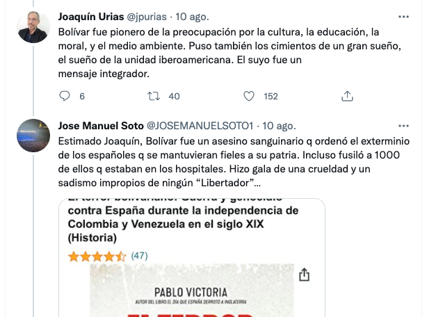 Parte de la conversación entre ambos.