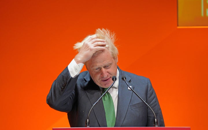 Prime Minister Boris Johnson speaking at the the Commonwealth Business Forum at the ICC in Birmingham last month.