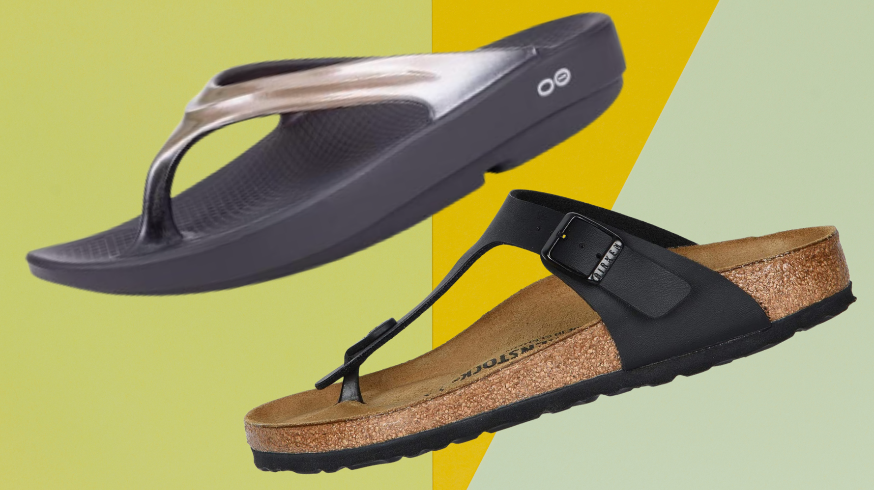 Flip flops with good top arch support