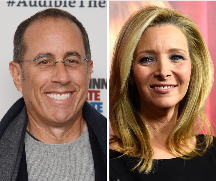 Jerry Seinfeld (left) once told Lisa Kudrow "You're welcome" for the success of "Friends."