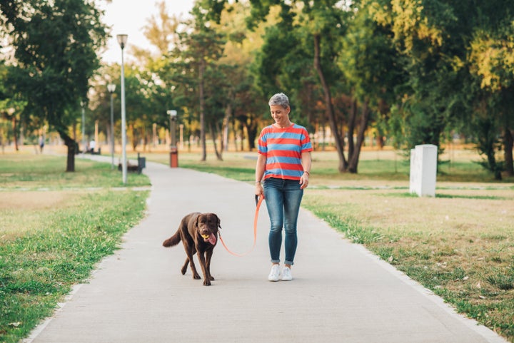 Up the intensity of your walks to get in more cardio for your heart.