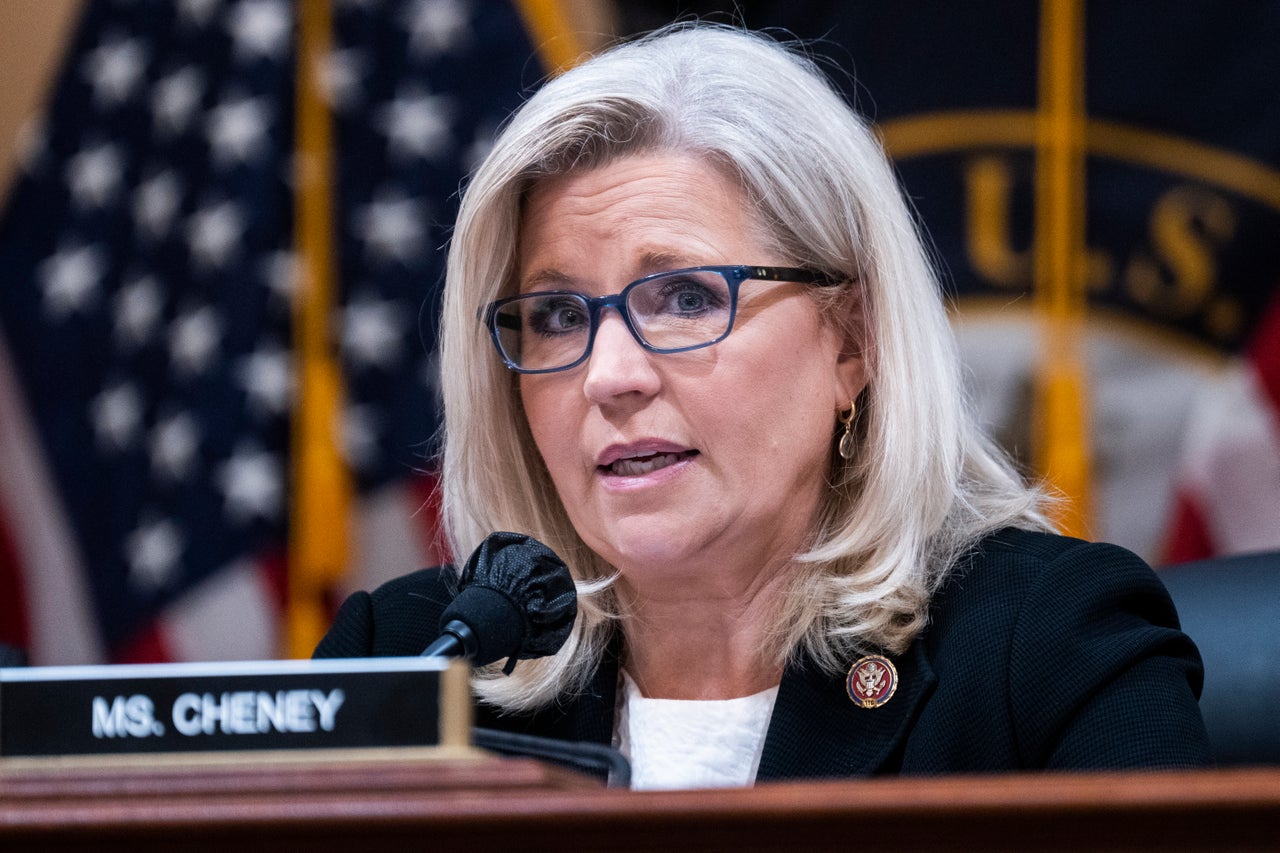 Rep. Liz Cheney (R-Wyo.) speaks during the House select committee to investigate the Jan. 6 attack on the U.S. Capitol hearing to present previously unseen material and hear witness testimony on July 12, 2022.