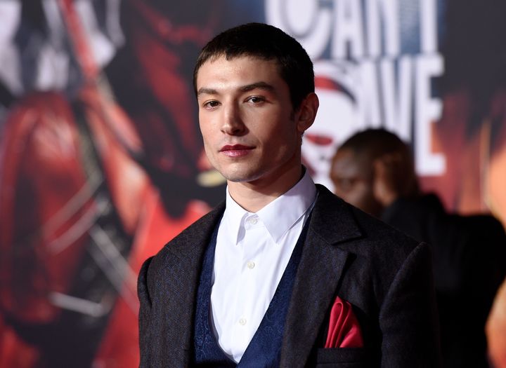 Ezra Miller attends the "Justice League" premiere in 2017.
