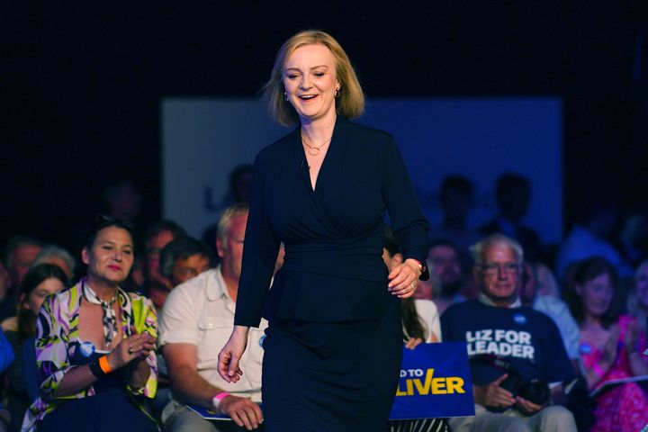 Liz Truss during a hustings event in Cheltenham, as part of the campaign to be leader of the Conservative Party and the next prime minister.
