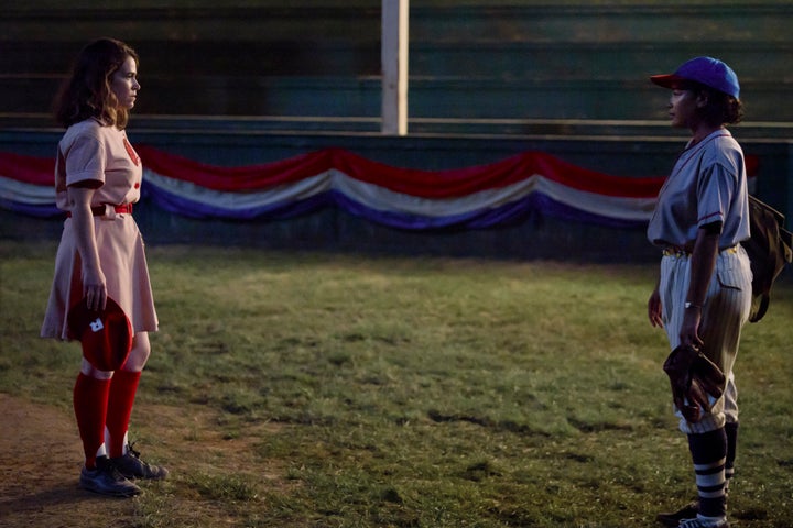 Abbi Jacobson and Chanté Adams star in "A League of Their Own."