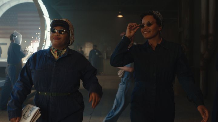 Gbemisola Ikumelo and Chante Adams in "A League Of Their Own."