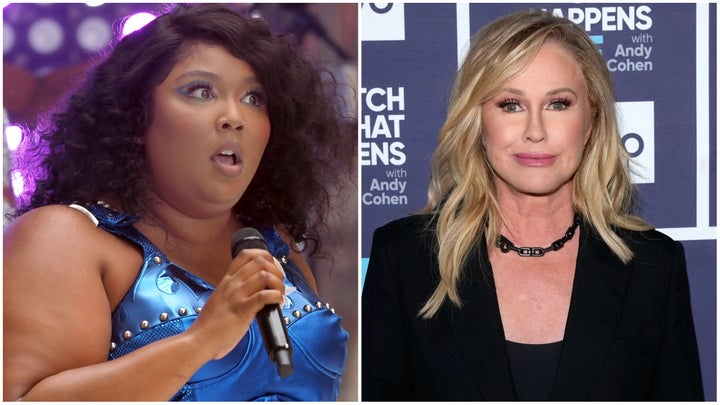 Lizzo (left) and Kathy Hilton.