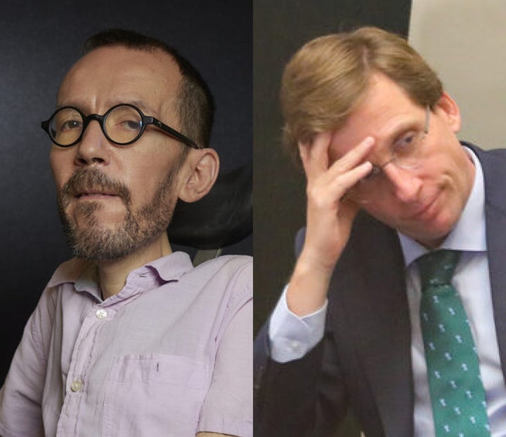 El diputado de Unidas Podemos, Pablo Echenique, y el alcalde de Madrid, José Luis Martínez-Almeida; en sendas fotos de archivo.