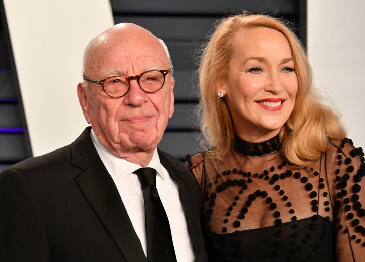 Murdoch and Jerry Hall attend the 2019 Vanity Fair Oscar Party hosted by Radhika Jones on Feb. 24, 2019 in Beverly Hills, California.