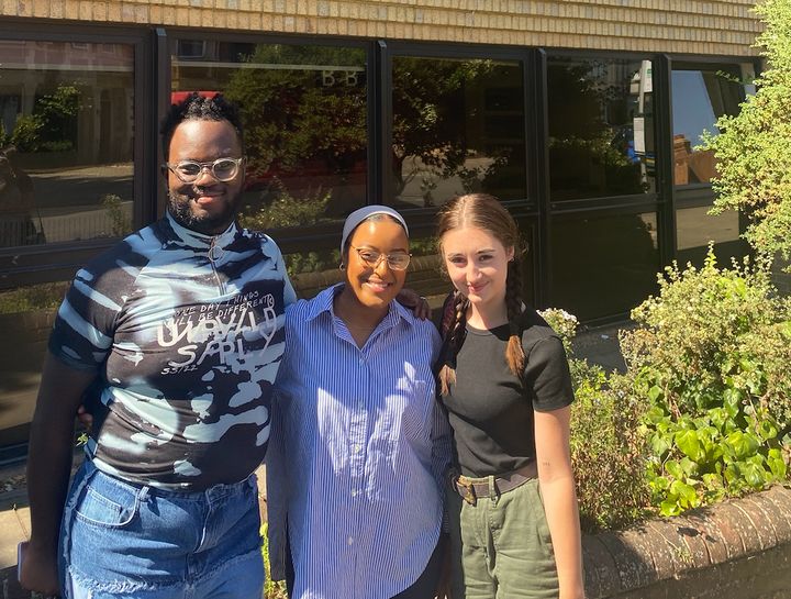 Left to right: Darius Smith, Ithar Ghalifa and Pippa Campbell, who are all working on the campaign.