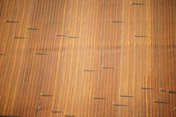 <strong>A dried out field near Bristol, where the prolonged dry conditions, have left the parched land turning from green to brown.</strong>