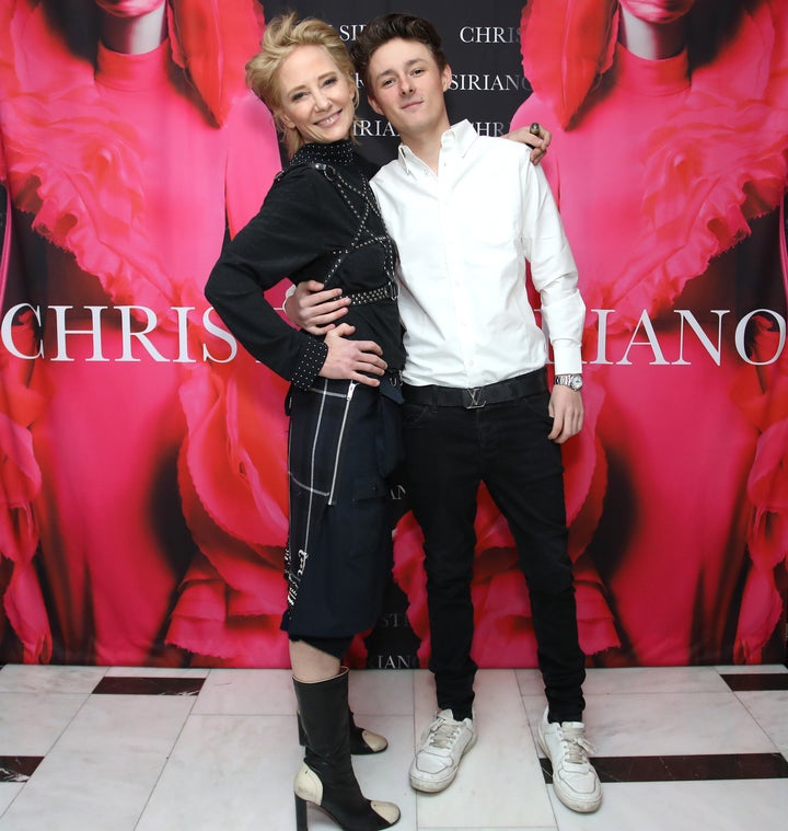 Anne Heche and son Homer Laffoon on Nov. 19, 2021, in West Hollywood, California.