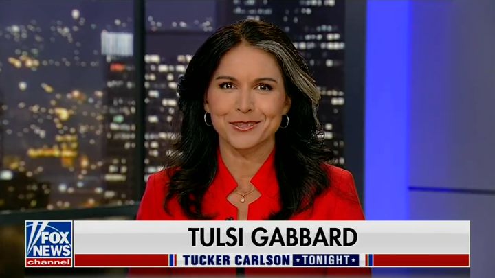 Tulsi Gabbard fills in for Tucker Carlson on his eponymous Fox News show.