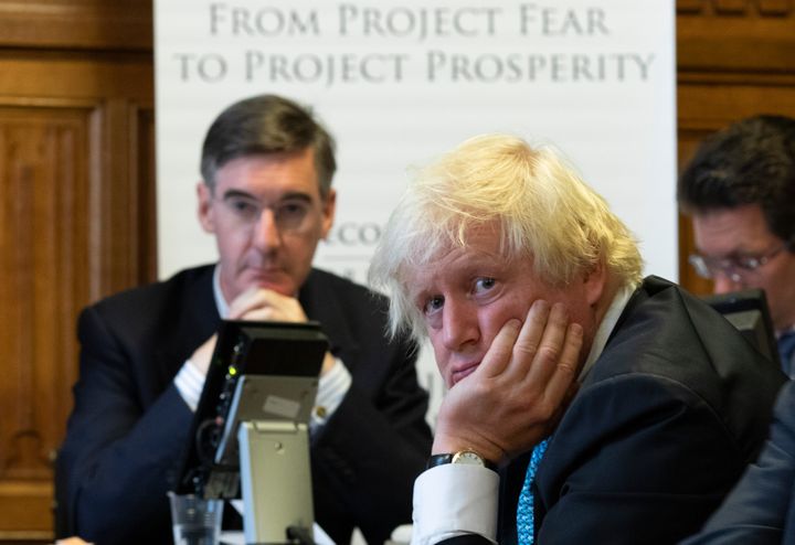 Jacob Rees Mogg and Boris Johnson in 2018.