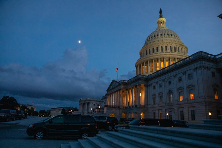 Authorities said a man fatally shot himself outside the U.S. Capitol early Sunday after crashing his car into a barricade and then firing a gun into the air.