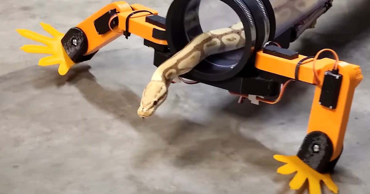 Someone Gave A Snake Robot Legs, For Some Horrifying Reason