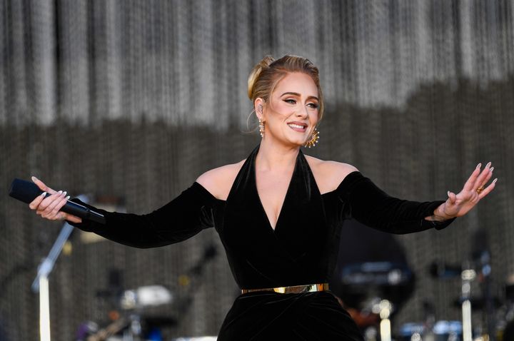 Adele performing in London last month
