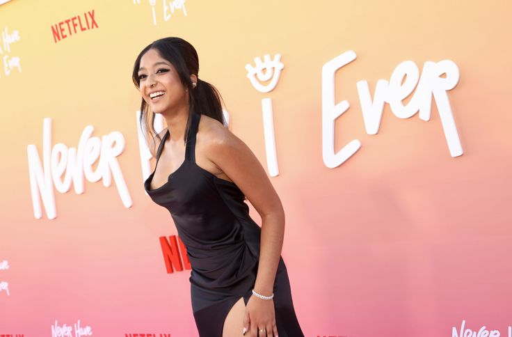 Maitreyi Ramakrishnan attends the Los Angeles premiere of Netflix's "Never Have I Ever" Season 3 on August 11 in Los Angeles, California.