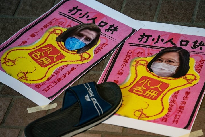 Protesta proChina contra Nancy Pelosi y Tsai Ing-wen en Hong Kong, el pasado 11 de agosto.