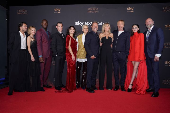 The cast of House Of The Dragon at the show's London premiere