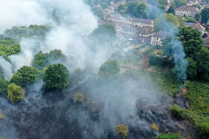 Fires breaking out in Sheffield in July due to the heatwave