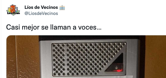 El tuit de Líos de Vecinos.