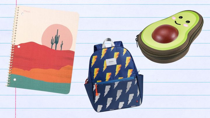 Notebooks, backpacks, and cool pencil pouches from Target.