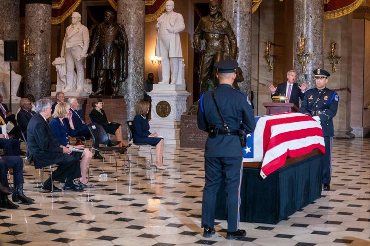 The Alaska special election that Sarah Palin lost was necessitated by the death in March of Rep. Don Young, who at the time of his death was the longest-serving House member. A public service was held for Young in the U.S. Capitol's Statuary Hall.