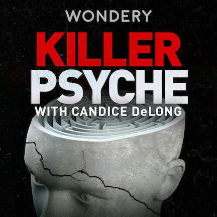 The podcast cover art, which shows a cracked bust with a maze in place of a brain