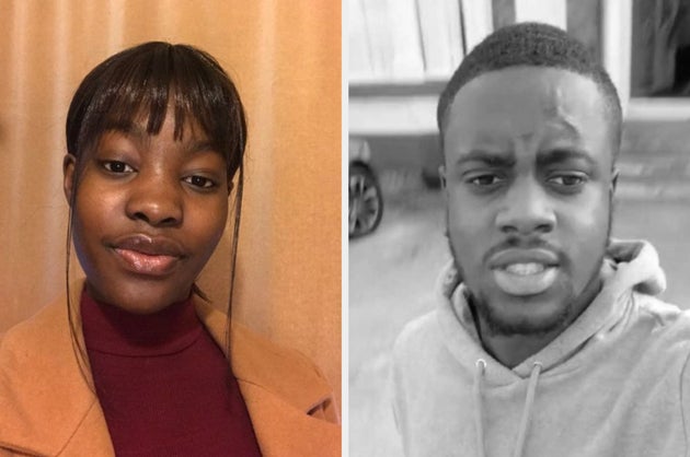 Sue (left) has decided to live at home due to the cost of living, while Samuel Igbokwe (right) says he worries about life after graduation.