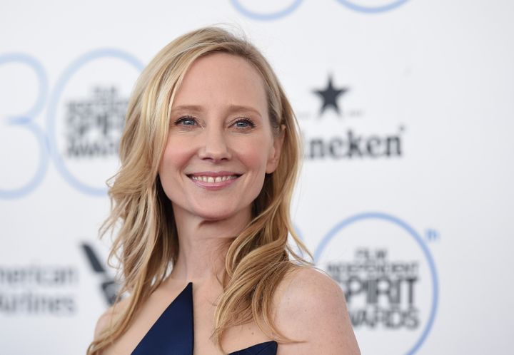 Anne Heche arrives at the 2015 Film Independent Spirit Awards on Feb. 21, 2015, in Santa Monica, California.