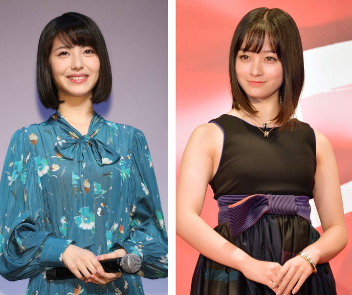 俳優の浜辺美波さん（左）と橋本環奈さん（右）