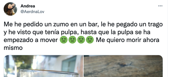 El tuit de Andrea que está indignando a Twitter.